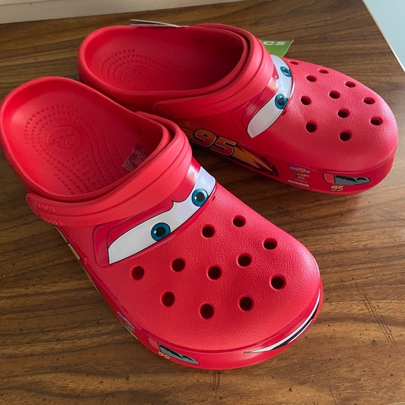 CROCS Other - New Crocs X Disney Pixar Cars Lightning McQueen Classic Clogs Size 9M 11W